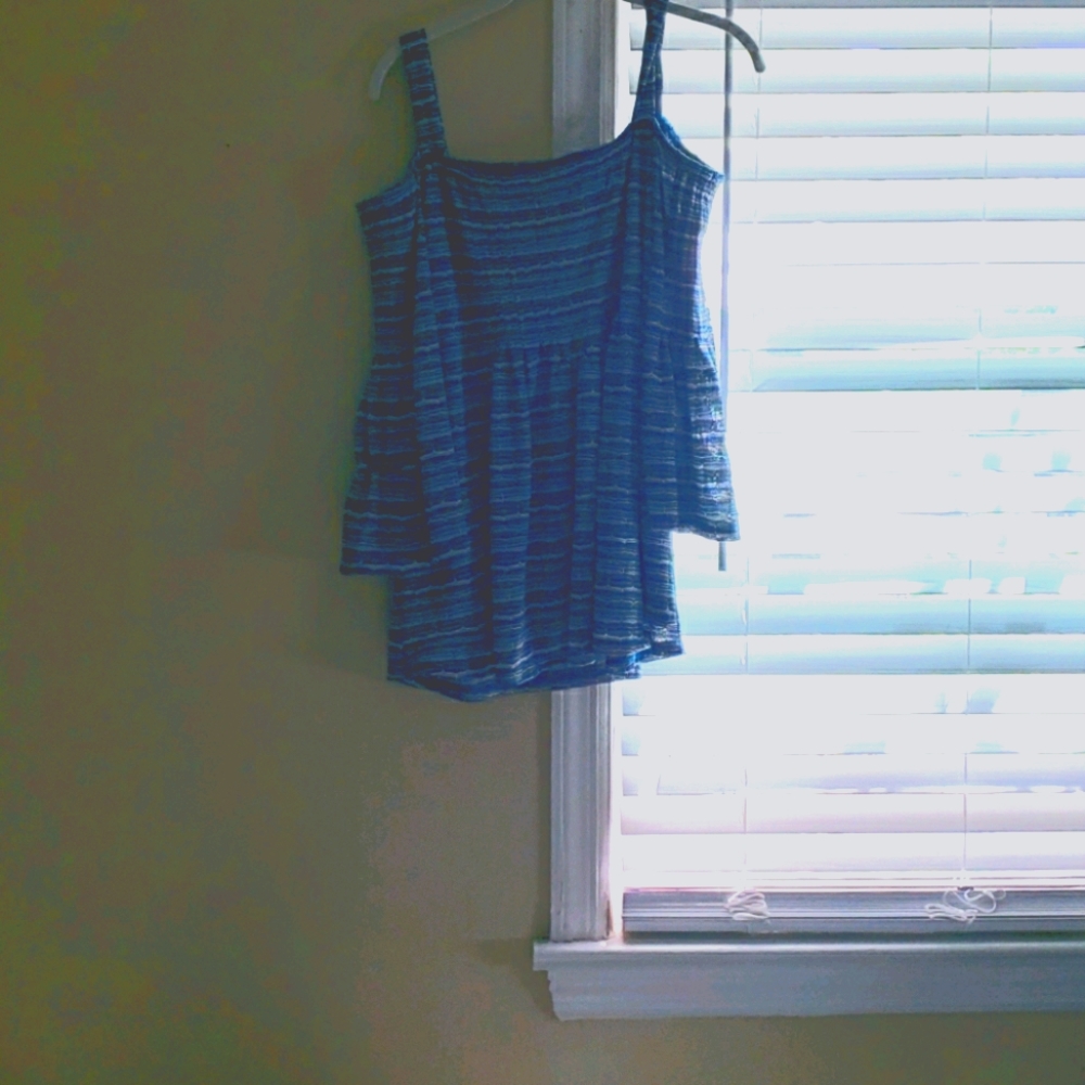 Blue striped blouse